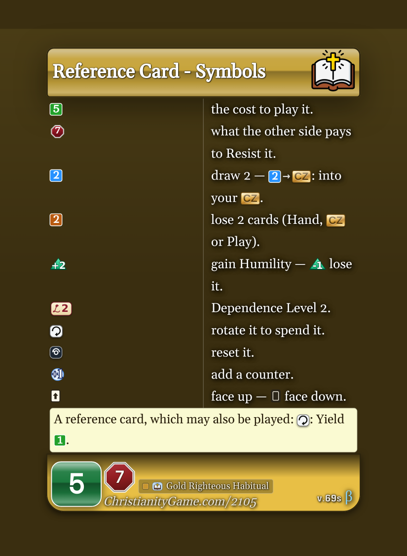 Reference Card - Symbols